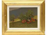 Polli all'ombra 1966 by Giovanni Lomi, oil on panel, offered May 2022