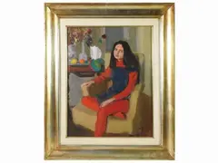 Ivana 1972 by Ugo Vittore Bartolini, oil on canvas, offered May 2022
