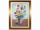 Flowerpot by Dino Migliorini, oil on masonite, offered May 2022