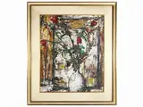 Bruno Rosai, Vase with roses 1962, oil on canvas