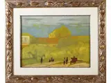 Marcello Boccacci, Paesaggio toscano, oil on cardboard