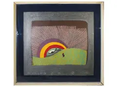 José Ortega, Composition, mixed media on paper