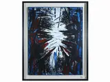 Vinicio Berti, Oltre lo spazio positivo 1958, acrylic on hardboard