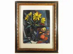 Still life by Alvaro Monnini, oil on hardboard, offered May 2022