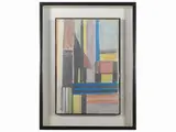 Mario Nuti, Composition, mixed media on paper partially layed on cardboard