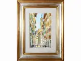 Via dei Neri 1972 by Rodolfo Marma, oil on canvas cardboard, offered May 2022