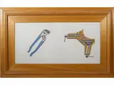 Composition 1978 by Luca Alinari, mixed media on canvas laid on panel, offered May 2022
