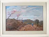 Masaniello Luschi, Primavera, oil on faesite