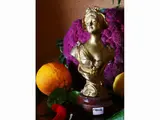 Henri Godet, Portrait of a lady, bust in gilded bronze