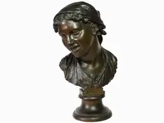 Carmela la popolana by Vincenzo Gemito, bronze sculpture, offered Mar 2022