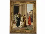 Raffaello Sorbi, Dante's meeting with Beatrice, 1844, oil on canvas
