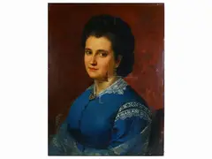 Odoardo Borrani, Portrait of a lady, 1834, oil on canvas