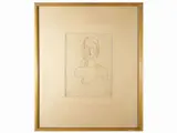 Female portrait by Lorenzo Viani, ink on paper, offered Mar 2022