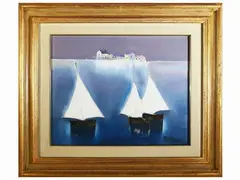Lido Bettarini, Marina, oil on canvas