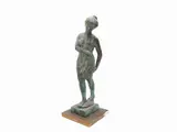 Quinto Martini, Female figure with dress, bronze sculpture