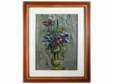 Enzo Pregno, Flowerpot, oil on canvas board