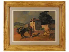 Elba by Carlo Domenici, oil on hardboard, offered Mar 2022