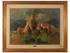 Maremma by Carlo Domenici, oil on hardboard, offered Mar 2022