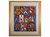 Dancers by Magdalena Rădulescu, oil on canvas, offered Mar 2022