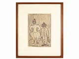 Magdalena Rădulescu, Clown 1975, mixed media on paper