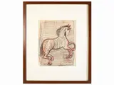 Magdalena Rădulescu, Horse, mixed media on paper