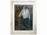 Bruno Paoli, Incontro 1974, oil on tablet