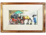 Carrozzella 1968 by Rodolfo Marma, oil on tablet, offered Mar 2022