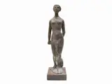 Quinto Martini, Nude with cloth, bronze sculpture