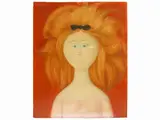 Antonio Bueno, Portrait of a girl, late sixties, oil on faesite