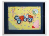 Nuvolari by Luca Alinari, mixed media on panel, offered Mar 2022