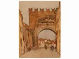 Antica Rimini by Giovanni Lomi, oil on panel, offered Mar 2022
