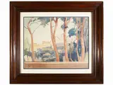 Andrè Ragot, Landscape, watercolor on paper
