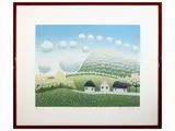 Ivan Rabuzin, Landscape with houses, lithography