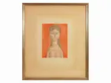 Antonio Bueno, Female portrait, monotype
