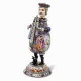 Giuseppe Succi, Silver and polychrome enamels bottle