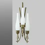 Arredoluce, wall lamp by Angelo Lelii, three lights, offered Oct 2019