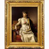 Maria Giovanna Peri, Leon Jean Basile Perrault, 1832, "Portrait of a Lady with rose"