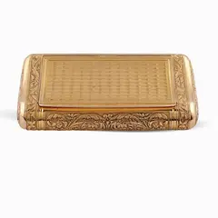 Ferdinand de Braekeleer, 18kt gold snuffbox, rectangular shape