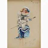 Aleardo Villa, Cotume sketches for "Andrea Chénier", 1896, 7 costume sketches probably for the performance by Umberto Giordano on a booklet by Luigi Illica