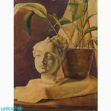 Ferdinando Falangola, Contemporary artist, "Still life with marble head"