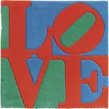 Classic Love by Robert Indiana, 2007, Indian wool, offered Nov 2016