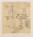 La fontana del mistero by Giorgio de Chirico, 1971, lncisione a vernice molle, offered Nov 2016