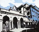 Maurizio Biagini, Bergamaschi, 2016, enamel on canvas