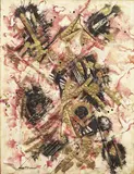 Senza titolo by Umberto Mastroianni, mixed media on paper applicata on canvas, offered Nov 2016