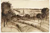 André Derain, Paysage de Donnemarie en Montois, 1942, inchiostro on paper