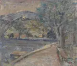 Paesaggio by Arturo Tosi, oil on faesite, offered Nov 2016