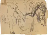 Studi di figura by Mario Sironi, pencil on paper, offered Nov 2016