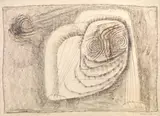 Roberto Crippa, Senza titolo, 1959, charcoal and pencil on paper applicata on canvas