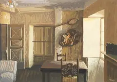 Luce da destra by Giancarlo Ossola, 2000, tempera on paper, offered Nov 2016