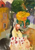 In giardino by Antonio Possenti, oil on canvas board, offered Nov 2016